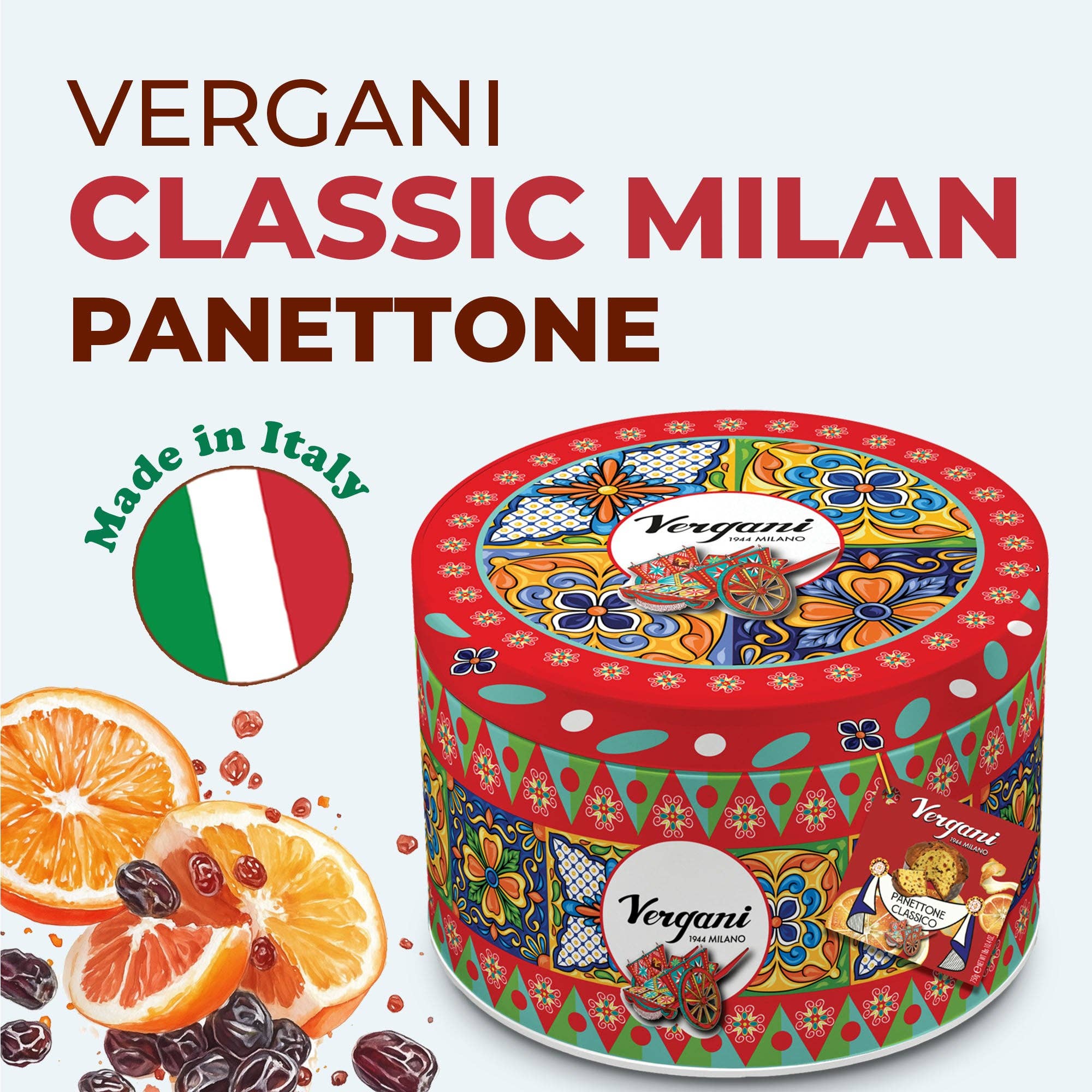 Food To Live - Wholesale Cake - Vergani Classic Milan Panettone -750g (1.65 lb)3