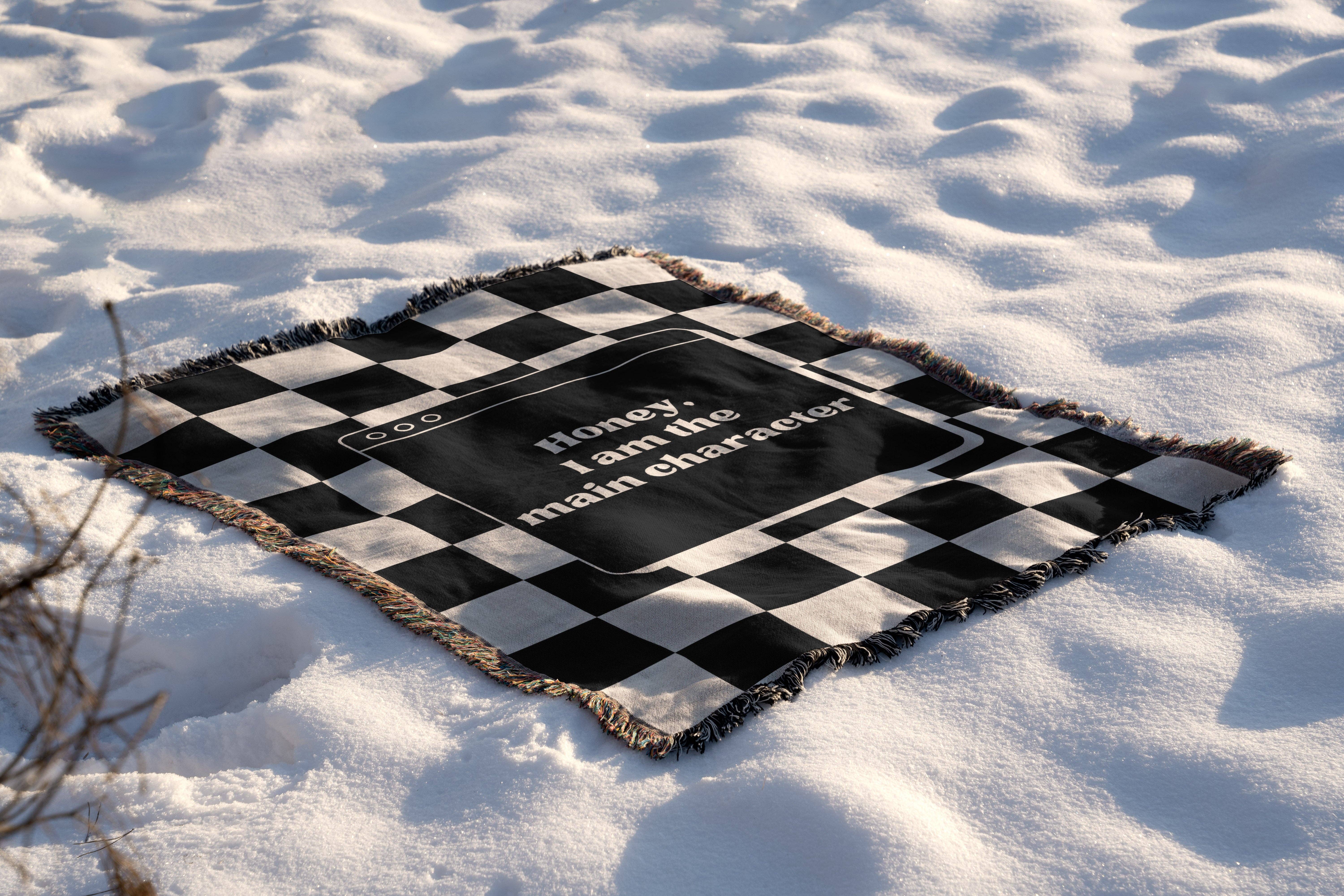 MagicMerchEmporium - Wholesale Throw Blanket - Honey, I Am the Main Character" Woven Throw Blanket4