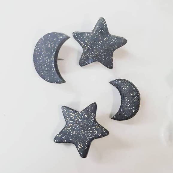Estrelas e Lua Studs por atacado de Beautiful Colores Studio