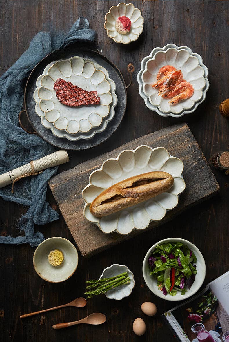 Gohobi （We cover U.S. import duties） - Vente Assiettes/plats/bols de décoration - Assiette-bol à pâtes en grès style japonais Gohobi à fleurs de poirier faite à la main16