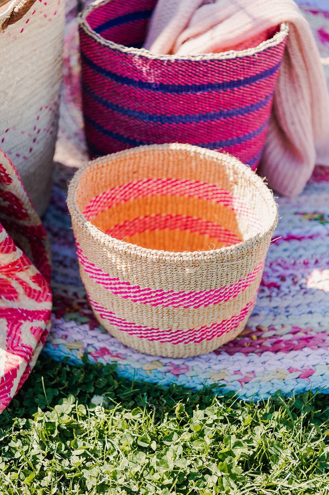 Crafts by Solid - Wholesale Basket - Handwoven Sisal Baskets - Colourful hues - XXS - XXL32