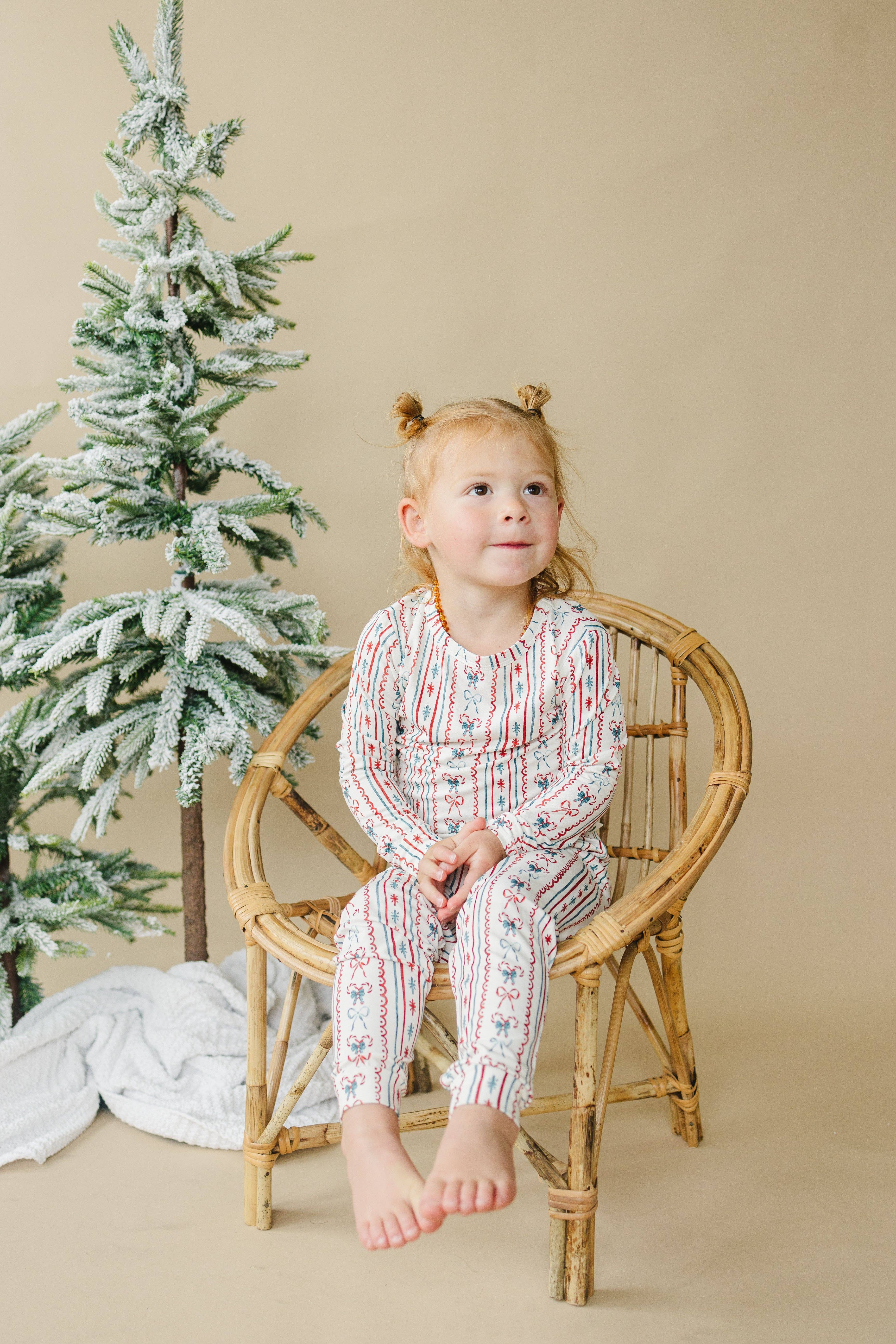 Little Joy Co. - Wholesale Sleepwear Set - Kids - Candy Cane Lane Bamboo Christmas Pajamas - 2pc Set7