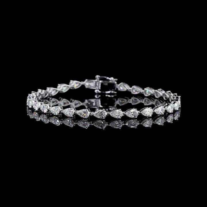 Luminara Pear Diamond Tennis Bracelet for wholesale by Kalindi Jewels