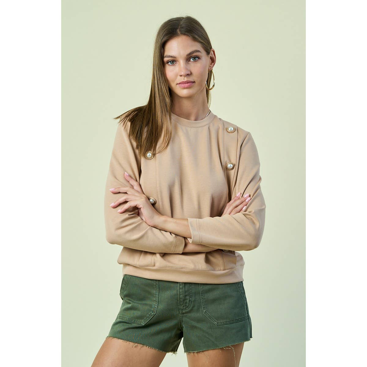 The GREii – wholesale Knit top – Women's – Santa Novelty Elegant Knit Top with Button Details9