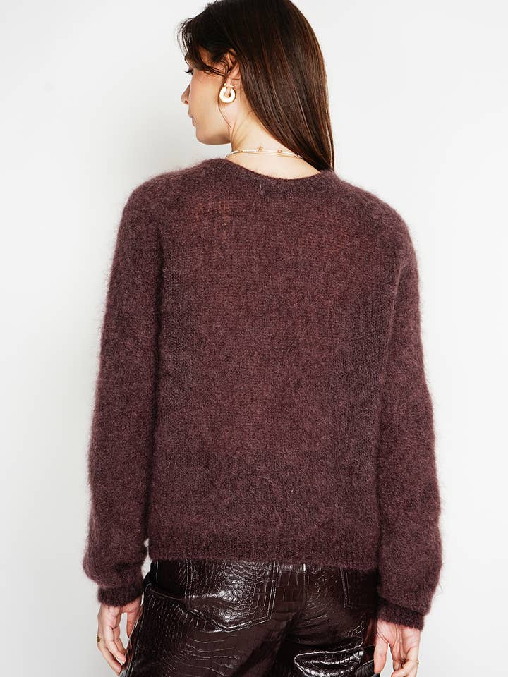 NOELINE - Wholesale Knitted jumper – Women′s - 80% kid mohair sweater 30124