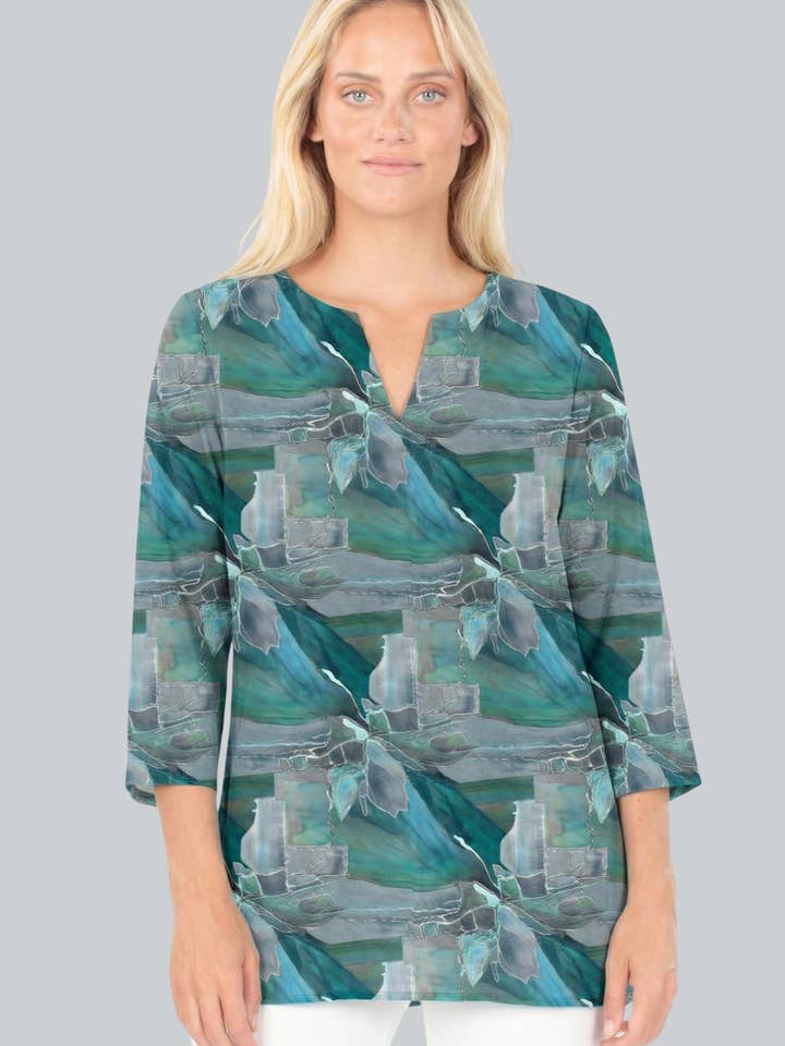 Top scollo a V manica 3/4 Noch per la vendita all'ingrosso da parte di APNY