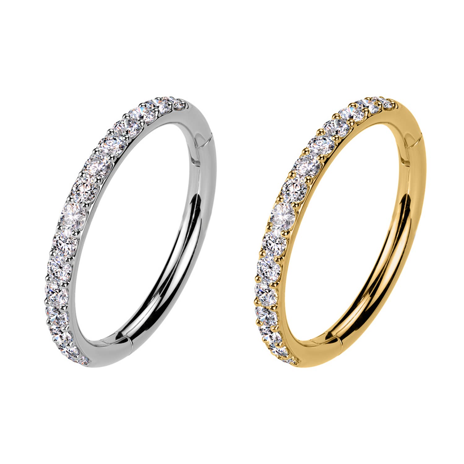 Awaken – brincos huggies por atacado – Brinco de Argola com cristais - PO-3341