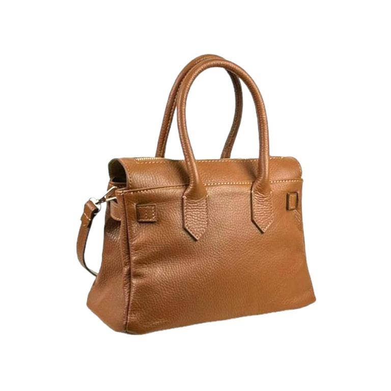 Chenson & Gorett - Wholesale Handtas met handvat - Dames - Dames handtas van Italiaans leer met decoratief voorpaneel7