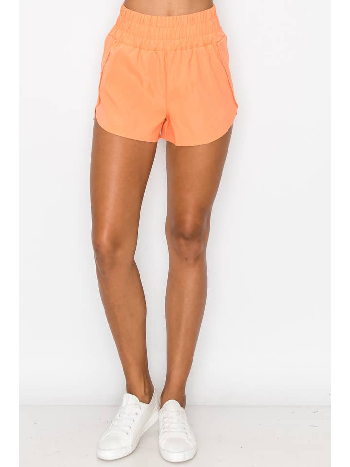 Shop Lev - Wholesale Athletic Shorts - Women's - Banding High Waist Active Windbreaker Shorts9