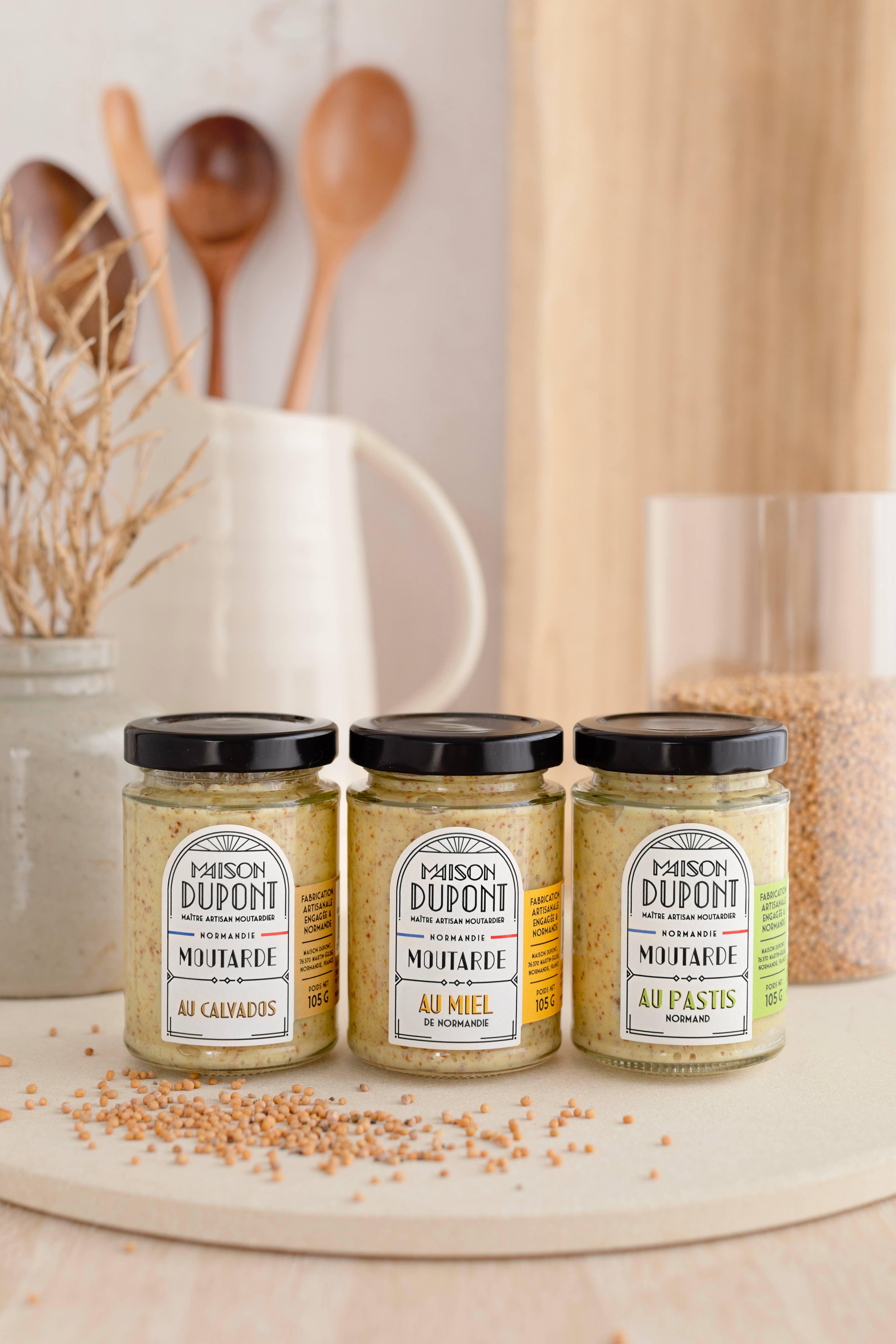 MAISON DUPONT - Wholesale Mustard - Pack: 18 jars 195g + 12 jars 105g2