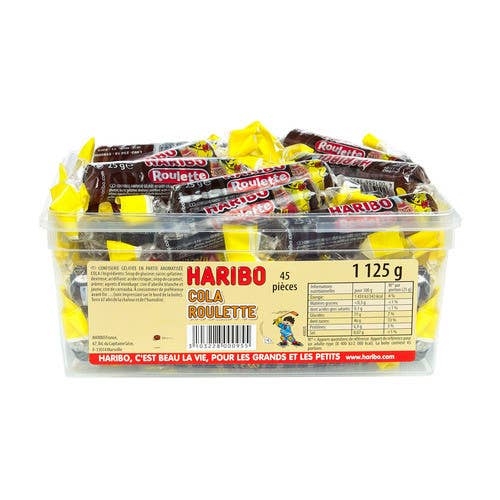 EUROPE CONFISERIE – Engroshandel Bolcher – Æske med 45 Coca Haribo hjul