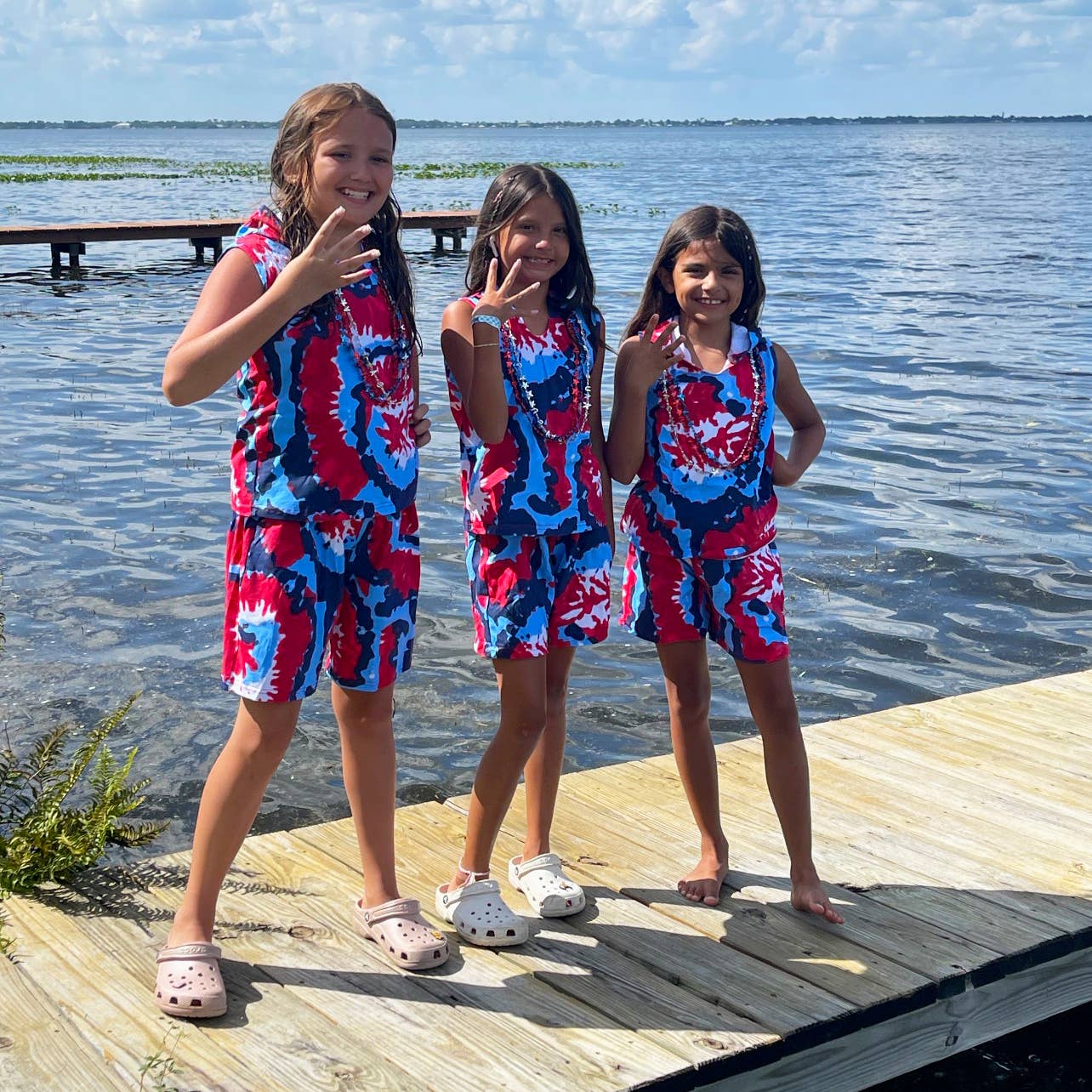 AnnLoren - Vente Ensemble haut et short – enfant - Ensemble de shorts tie-dye AnnLoren 4 juillet Vêtements pour enfants Unisexe13