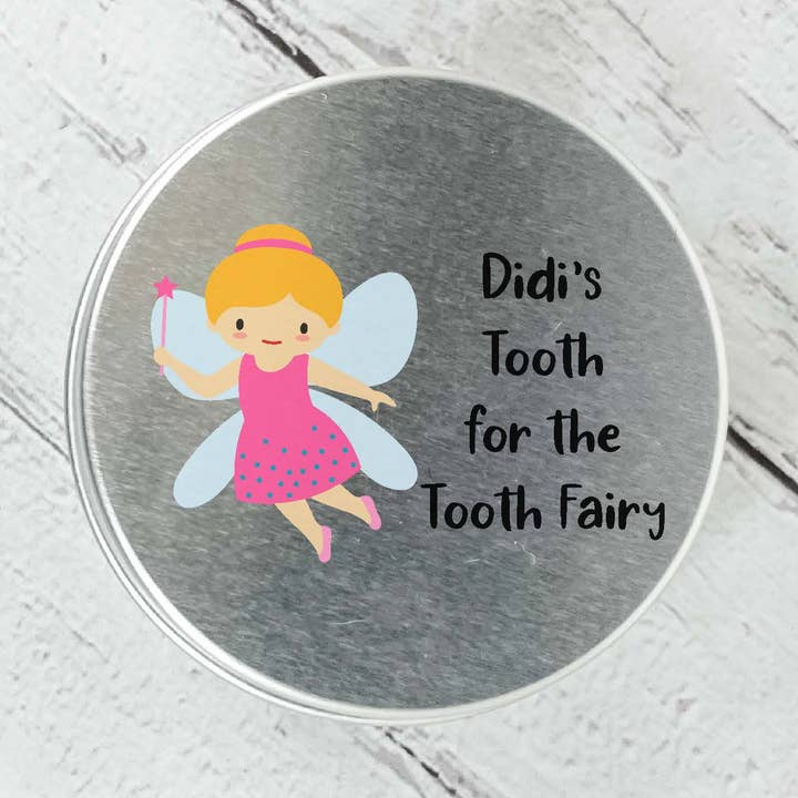 Tooth Fairy Tin Pink Tooth Fairy pour la vente par Dios Designs