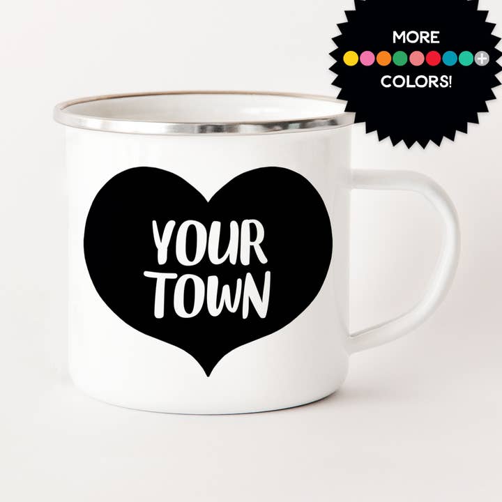 Personalized City Camp Mug- Big Heart for wholesale by Rock Scissor Paper