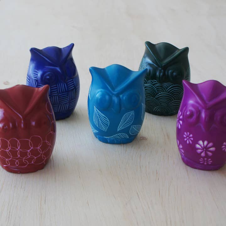 Speckstein-Eule für den Großhandel von Venture Imports LLC