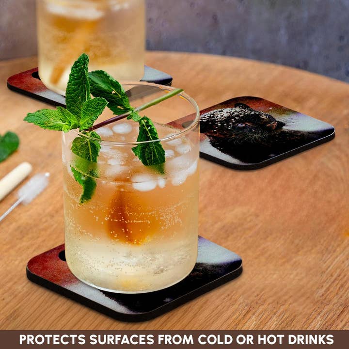 3dRose - Wholesale Coasters - 3dRose, Baby Panther Image Of Watercolor Painting, Coaster9