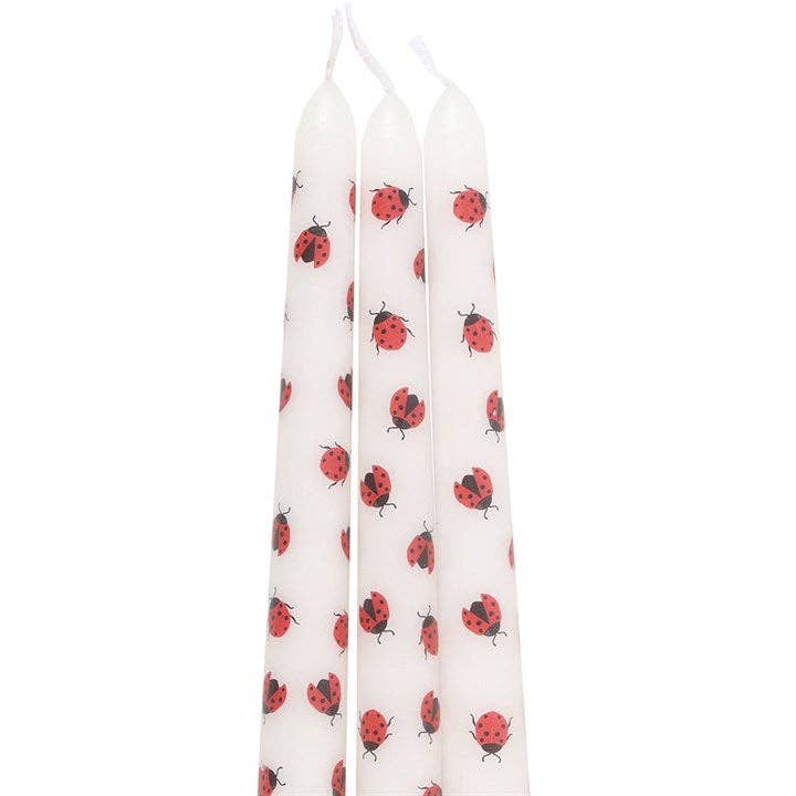 Something Different Wholesale - Wholesale Tapered Candle/Candlestick - Set of 3 Love Bug Ladybug Valentine Taper Candles
