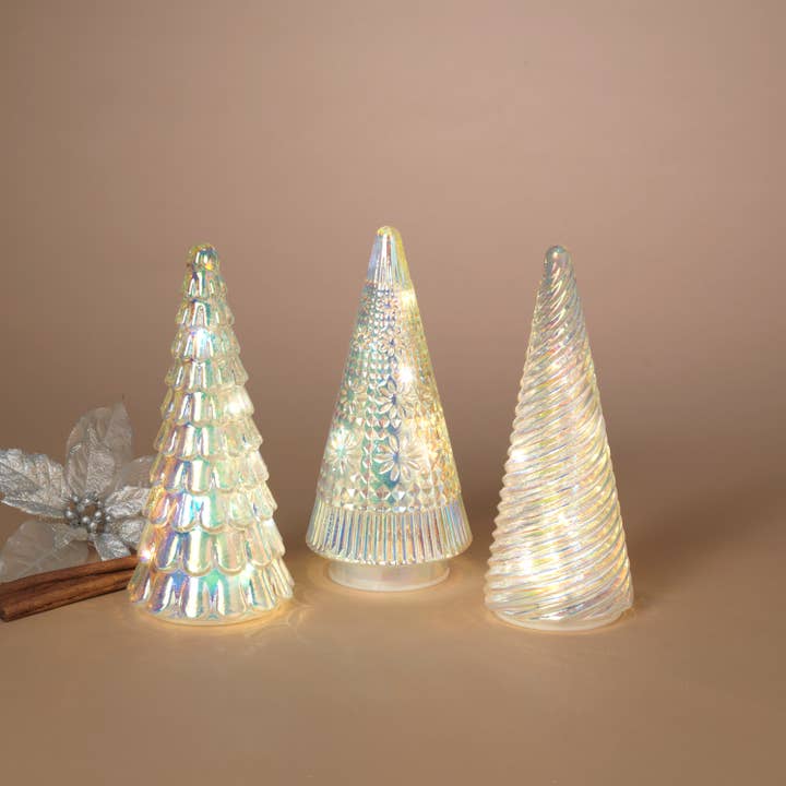 The Gerson Companies - Wholesale Christmas Decoration - Gerson Christmas 10"H B/O Twinkle/Steady On Lighted Iridesce