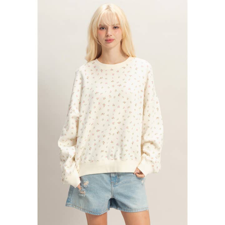 Ditsy Floral Sweatshirt for wholesale by Double Zero