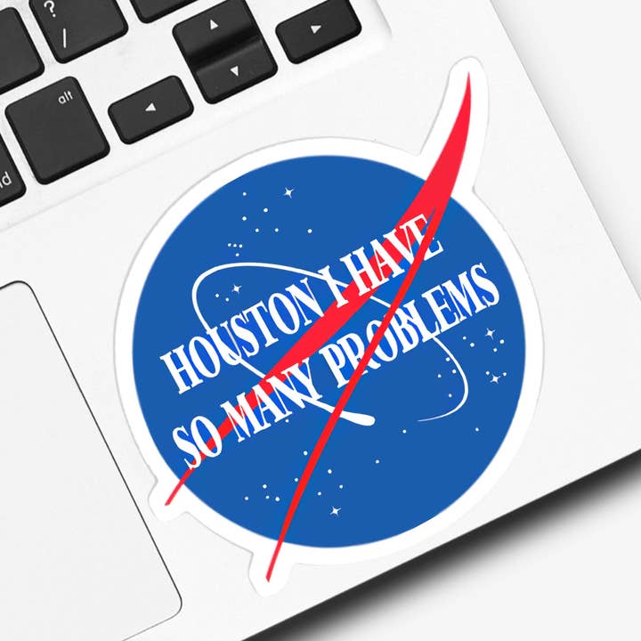 Houston Aufkleber „Ich habe so viele Probleme“ für den Großhandel von Ace the Pitmatian Co