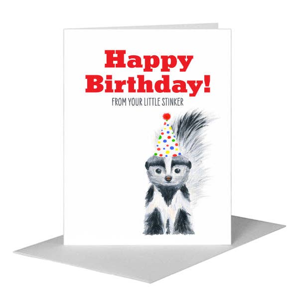 Stinktiergesicht, Grußkarte (#8111H) für den Großhandel von Printed Canvas