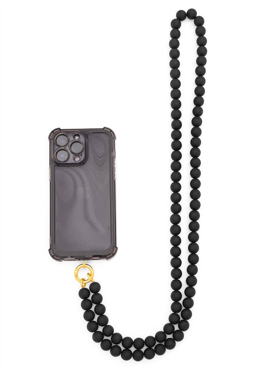 ZENZII Jewelry - Wholesale Beaded/Pearl Necklace - Matte Resin Beaded Crossbody Phone Lanyard3