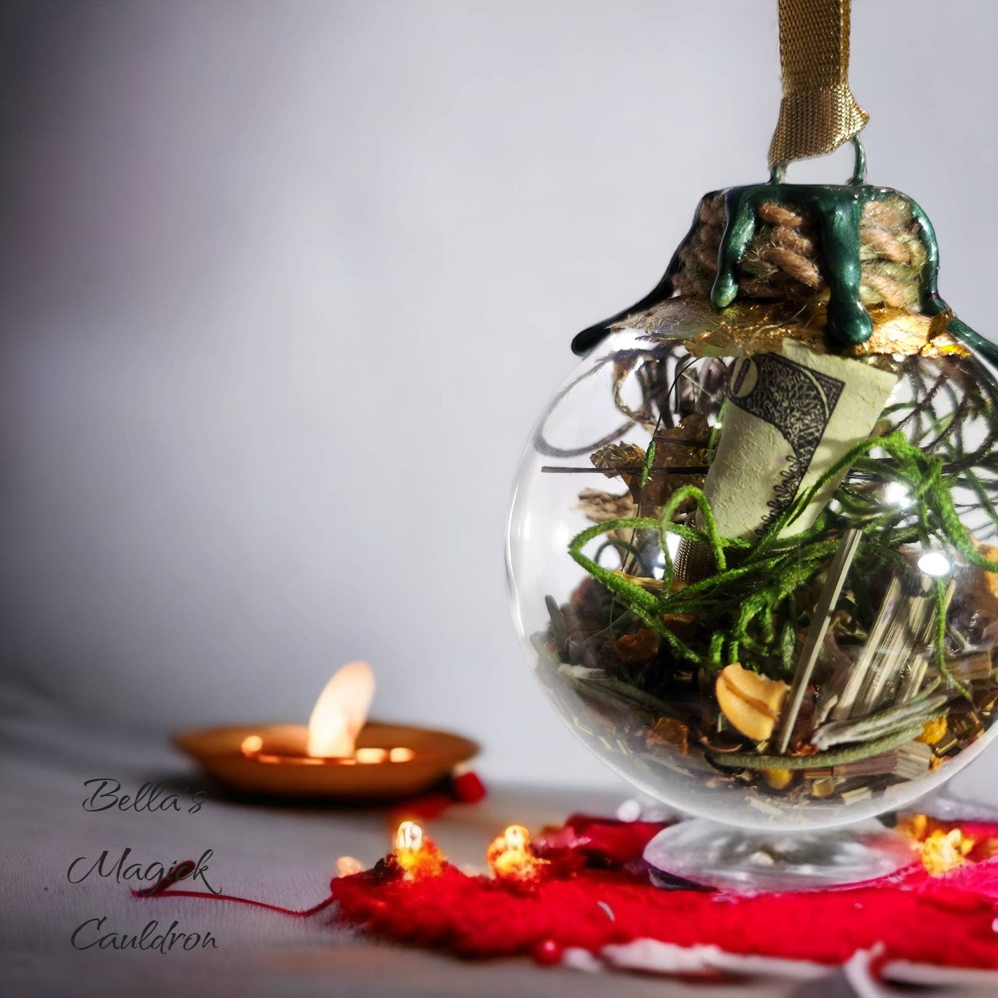 Bella's Magick Cauldron – wholesale Solfångare – Prosperity Witch Ball - GLAS 2inch - Trolldom - Wicca1