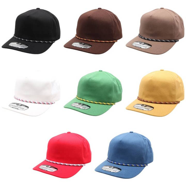 DOBBI - Wholesale Baseball Cap - Unisex - Five Panel Rope Unstructured