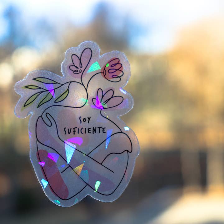 Espyz Studio - Wholesale Sticker - Soy Suficiente Sticker - I am Enough Spanish - Transparent3