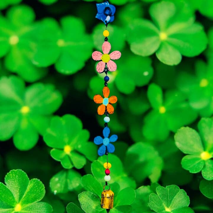 Carillon a campana con fiore carino ornamento giardiniere botanico USA per la vendita all'ingrosso da parte di Whimsies