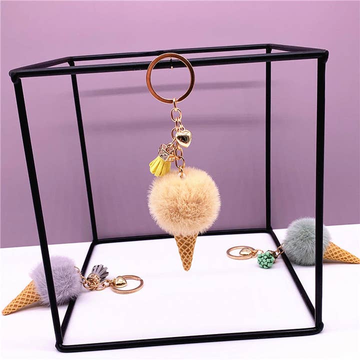 VividLux - Wholesale Keychain – Women's - Ice Cream Plush Keychain Bag Charm5