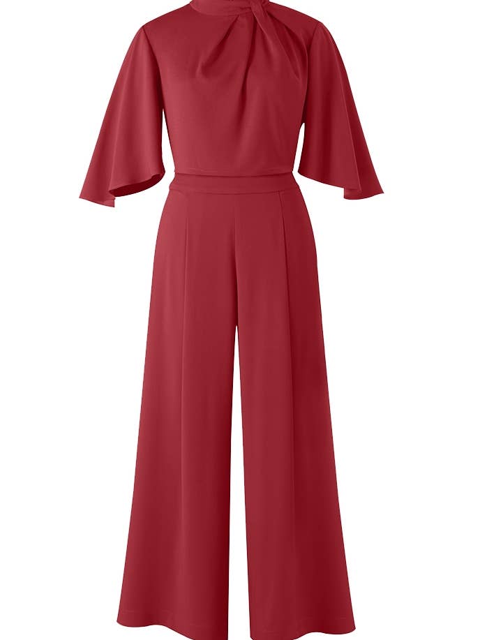 Costume de pantalon Chic Star en acétate, 2 pièces, bordeaux 080924 pour la vente par CHIC STAR