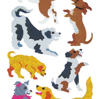 Jillson & Roberts - Wholesale Sticker - Dogs & Puppies Stickers - Prismatic Bulk Roll