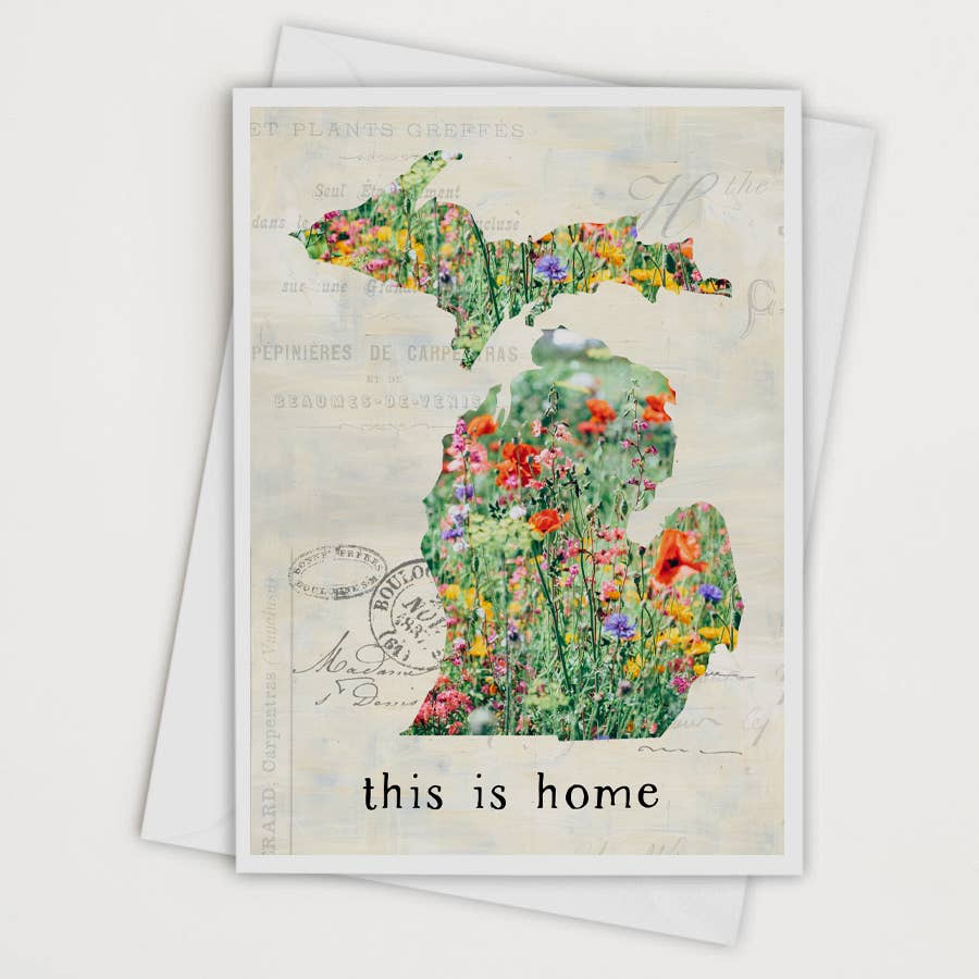 Juicy Christians Studio - Wholesale Everyday Greeting Card - This Is Home Michigan Greeting Card/Art Print0