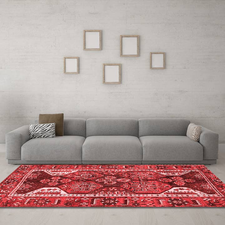 Machine Washable Persian Red Traditional Area Rugs for wholesale by Ahgly