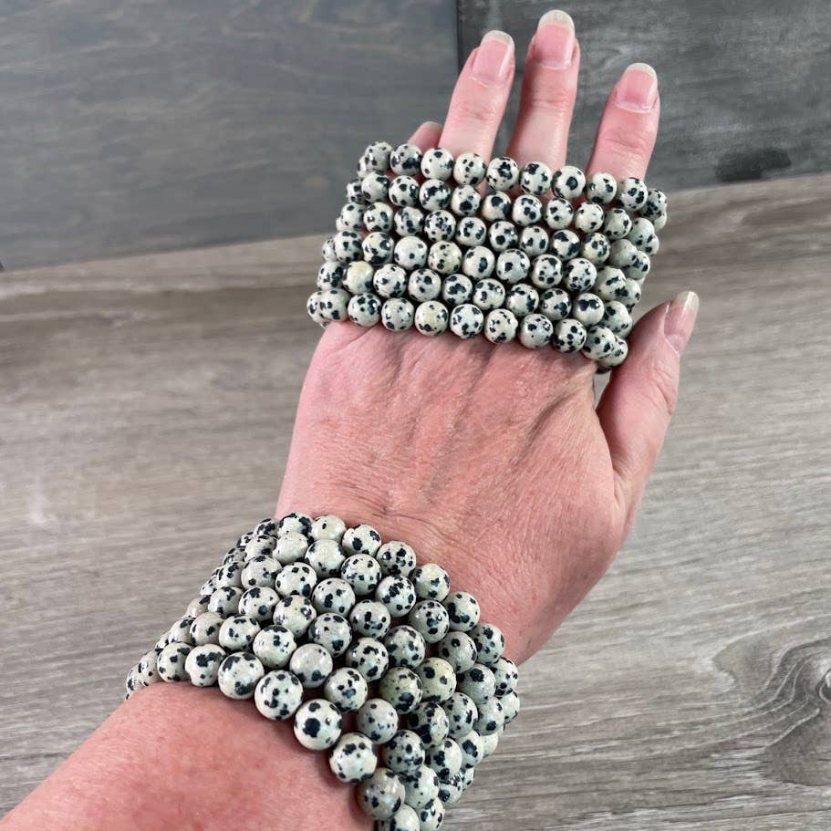 Keystone Crystals - Wholesale Beaded Bracelet - 8mm Round Gemstone Beaded Bracelets – Assorted Crystals Bulk23