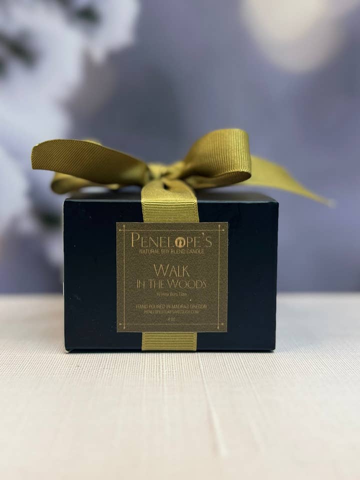 Walk in the Woods – 4oz Luxury Candle for wholesale by Penelope's Soaps & Such