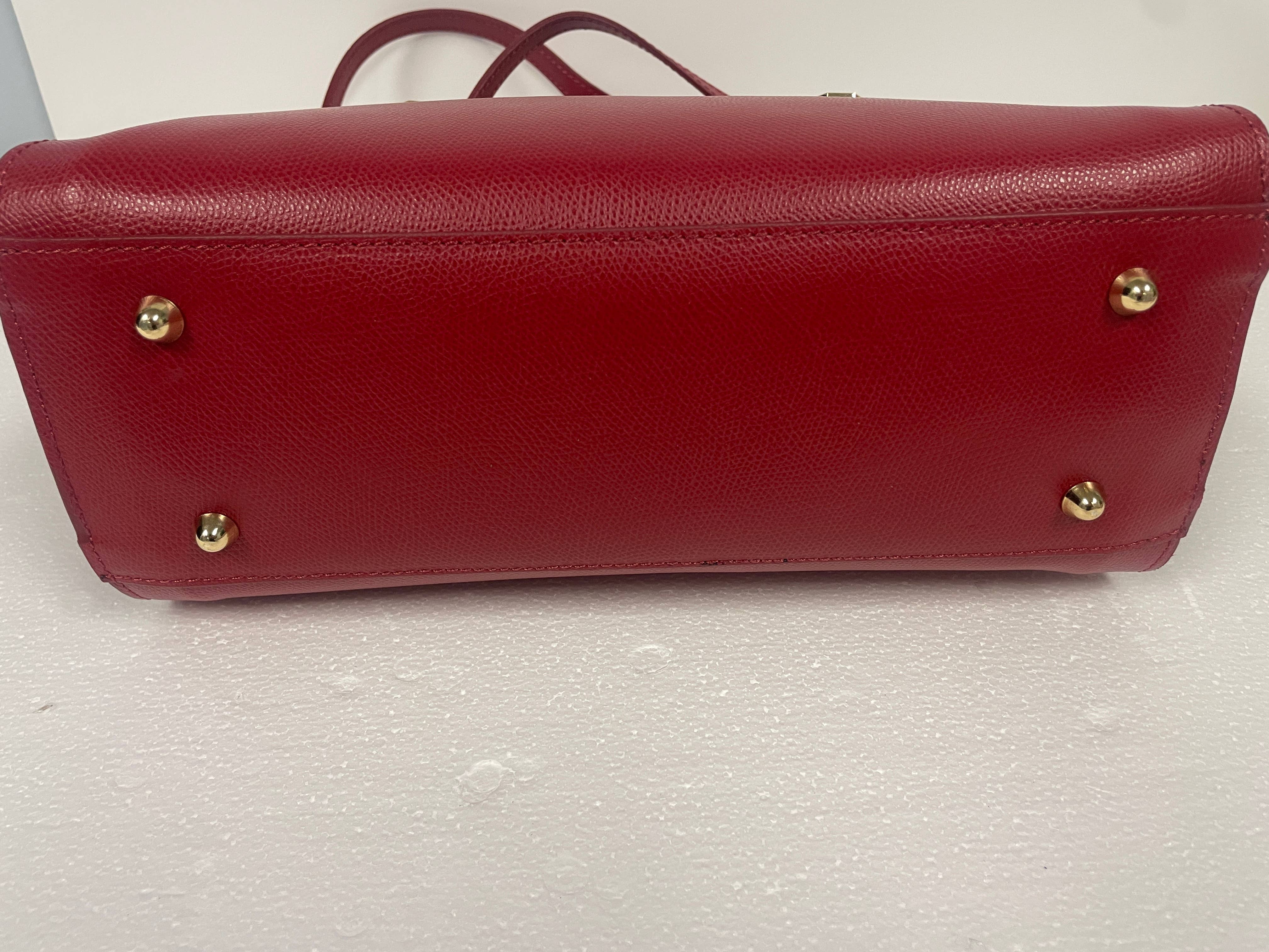 AMMA JO - Wholesale Shoulder Bag - Women's - Carlina - Italian Leather Shoulder Bag (Cherry Red)3
