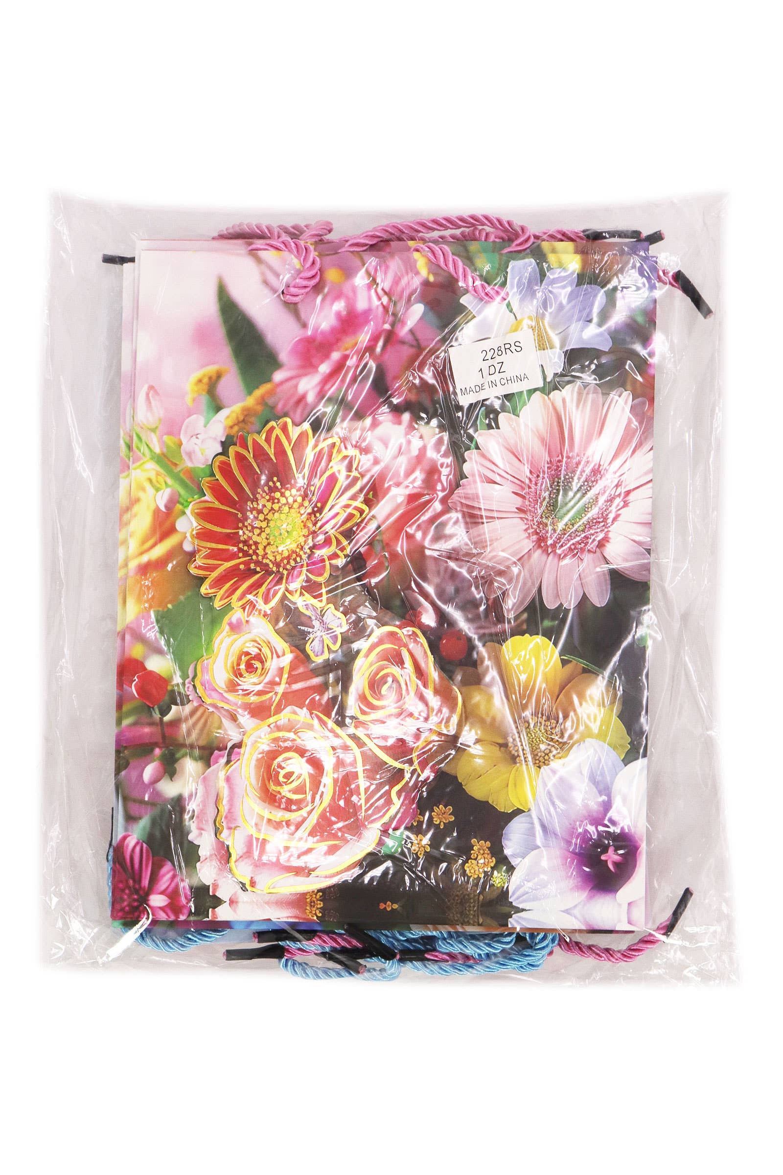 ASSORTITI Borsa regalo in carta opaca floreale margherita 3D - 12 pezzi in vendita all'ingrosso su Faire15