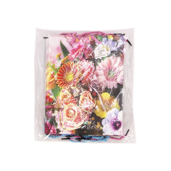 ASSORTED 3d Dahlia Peony Matte Paper Gift Bag - 12 Pcs for wholesale on Faire15