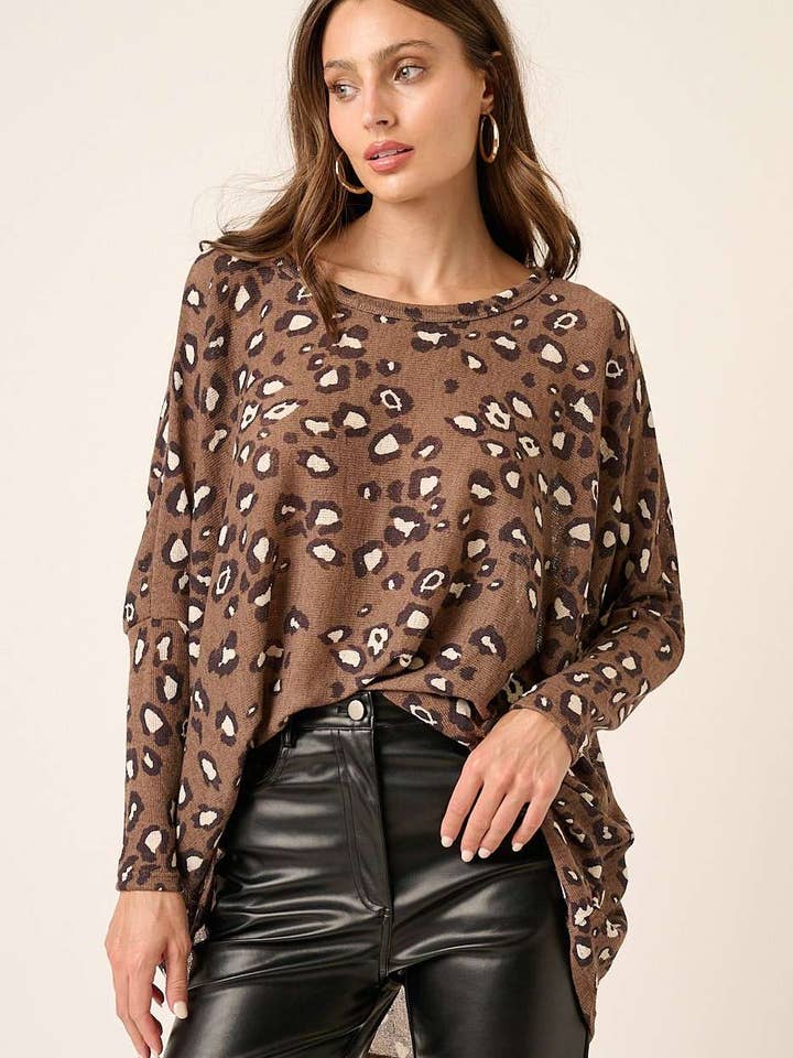 mittoshop - Wholesale Knit Top - Women's - T10261-LEOPARD PRINT RND NECK OVERSIZED KNIT TOP9