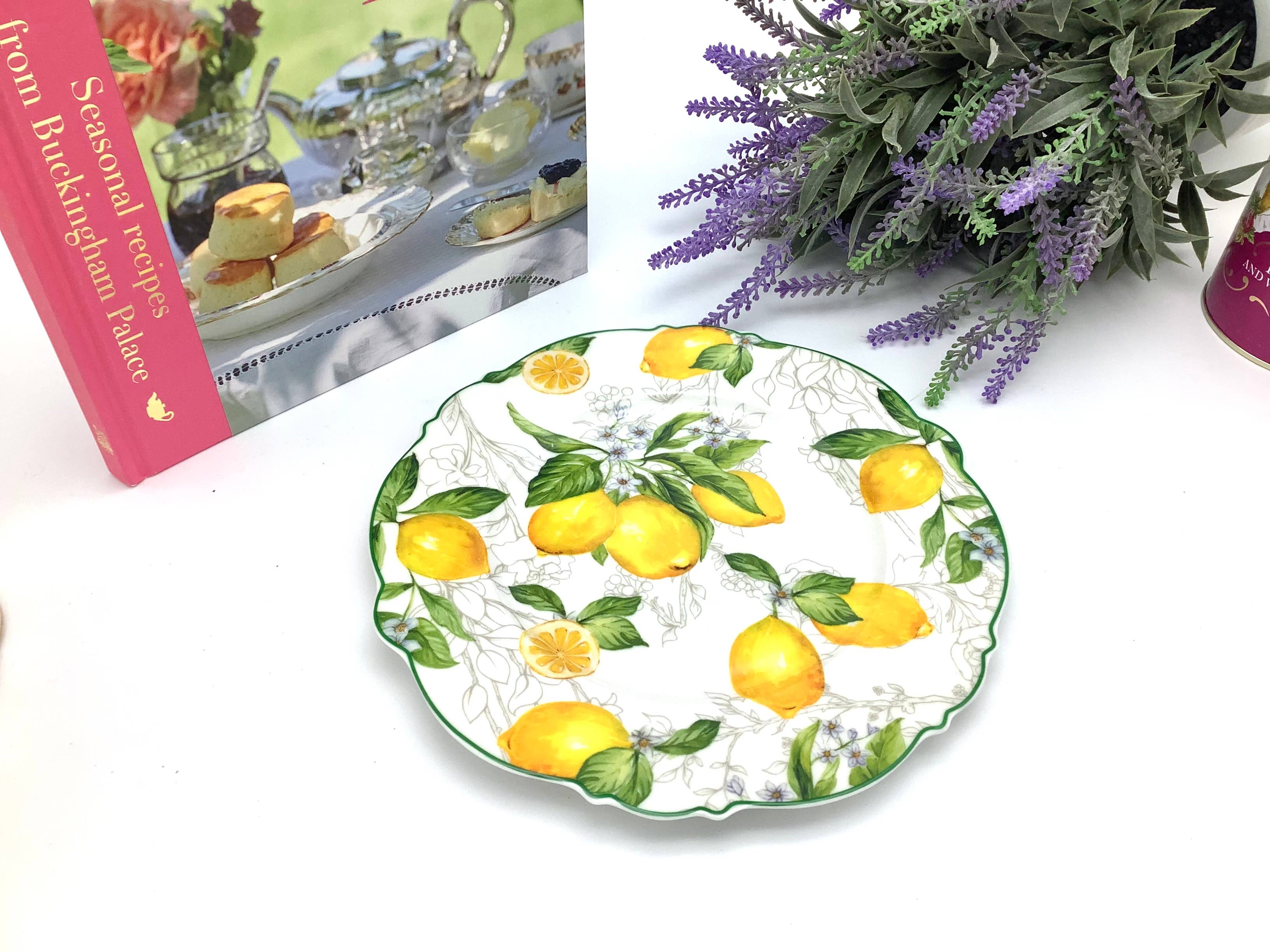 All Little Cute Things - Wholesale Salad Plate - Amalfi Coast Lemons Citrus Fruit Side Plate Salad 8 inch3
