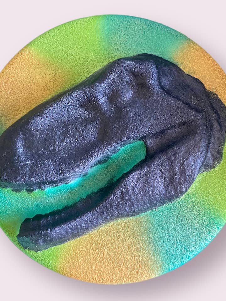 Fossile Badebombe mit Dinosauriermotiv für den Großhandel von Flaming desserts