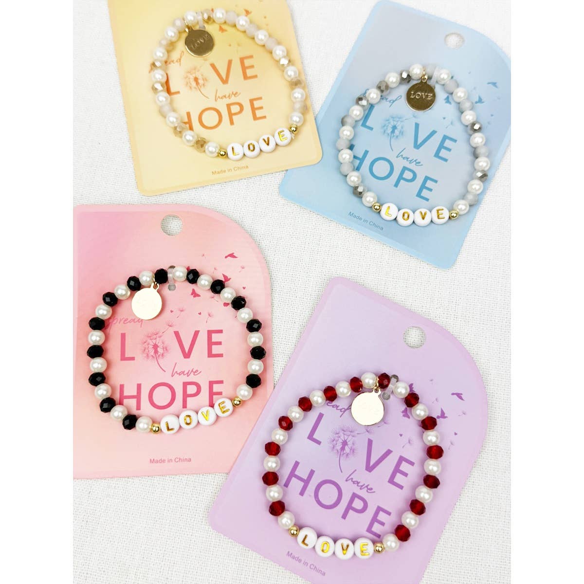 MIX COLOR LOVE Two Tone inspirational Bracelet for wholesale on Faire2