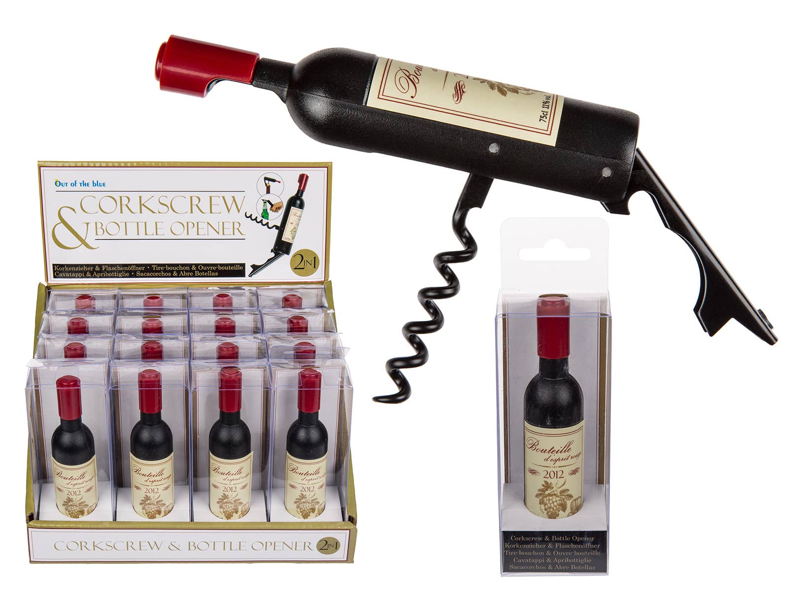 Close Up GmbH - Wholesale Bottle/Wine Opener - Bottle opener wine bottle with corkscrew & bottle opener