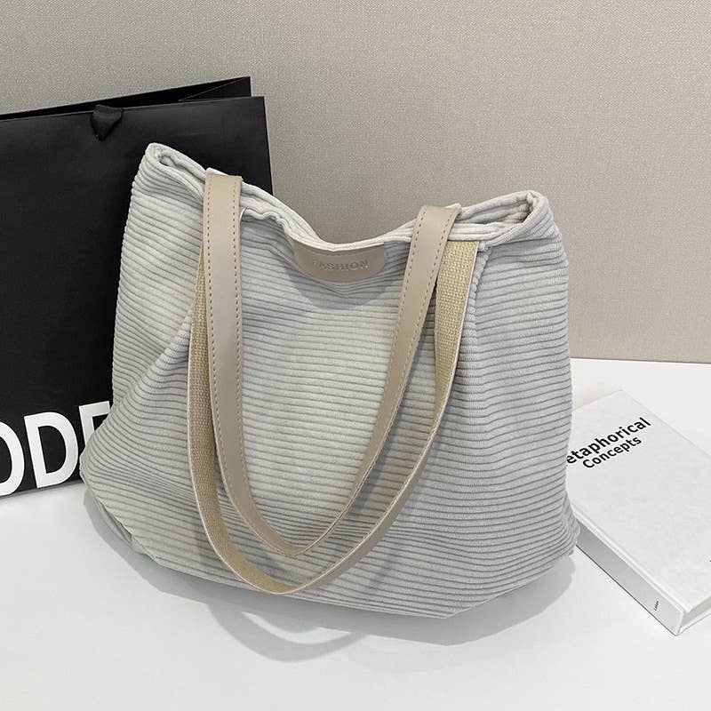 wandf - Wholesale Shoulder Bag - Women's - Corduroy Shoulder Bag with Zipper for Daily Use Hobo HandBag7