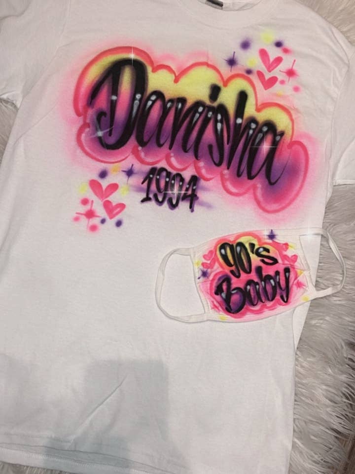 Galveston Airbrush - Vente T-shirt à imprimés – femme - T-shirt avec nom aérographe personnalisé5