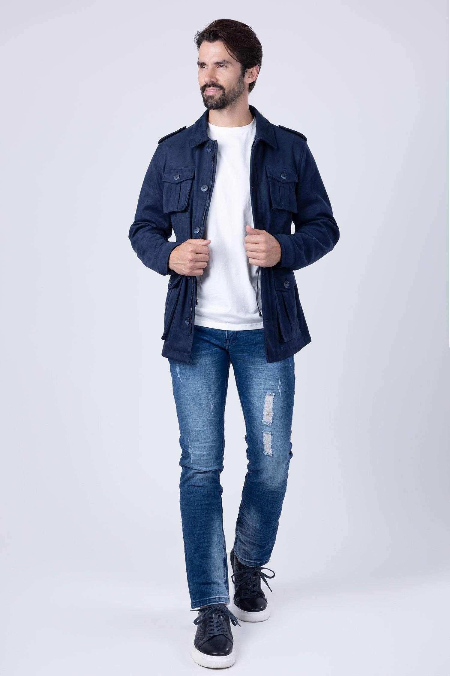 BARABAS - Venta al por mayor Chaqueta - Hombre - Chaqueta bomber de invierno de terciopelo con 4 bolsillos para hombre 4BH8610