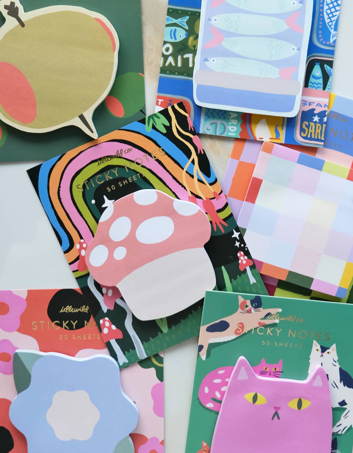 Idlewild Co. - Vendita all'ingrosso Post-it - Blocco note adesivo sagomato | Pesce in scatola4