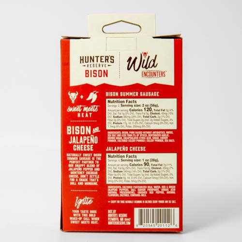 Hunter's Reserve - Wholesale Cheese - Bison & Jalapeno Pepper Cheese Wild Encounters